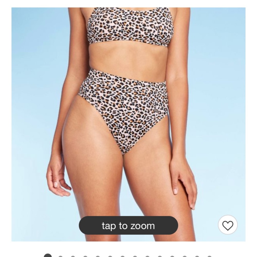 Ribbed Cheeky High Leg / High Waist Bikini Bottom